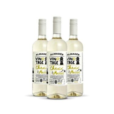 Imagem de Vinho Almadén Vintage Chenin Muscat Meio Seco 750ml - Kit 3 Garrafas V