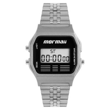 Imagem de Relógio MORMAII feminino digital prata preto MOBJ3808/7K