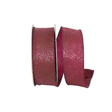 Imagem de Reliant Ribbon Fita de borda com fio em relevo, borgonha