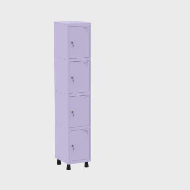 Imagem de Roupeiro em Aço Mt 1v 4 Portas - Fechadura Lilás