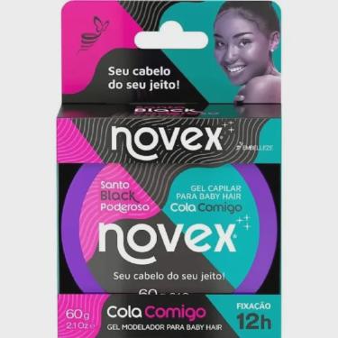 Imagem de Gel Para Cabelo Novex Santo Black Poderoso Cola Comigo 60g