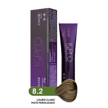 Imagem de Tintura Profissional k.pro Caviar Color 8.2 Loiro Claro Mate Perolizado 60g