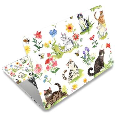 Imagem de Adesivo para laptop 12.1 13 13.3 14 15 15.6 polegadas Netbook adesivo decalque reutilizável universal notebook PC arte protetor personalizado por AORTDES (AD-NEK-86 Garden Cat)