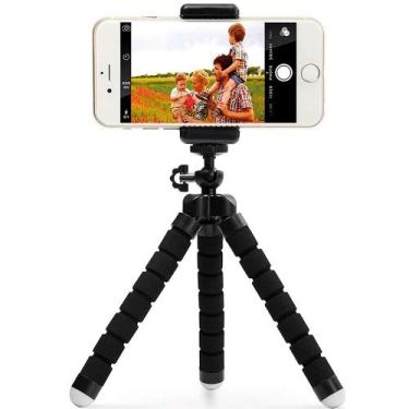 Imagem de Tripé Para Celular Flexivel E Camera Preto - Exbom