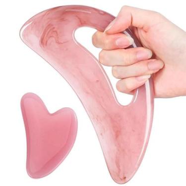 Imagem de Grande Ferramenta De Massagem Gua Sha, Drenagem Linfática Muscular, Es