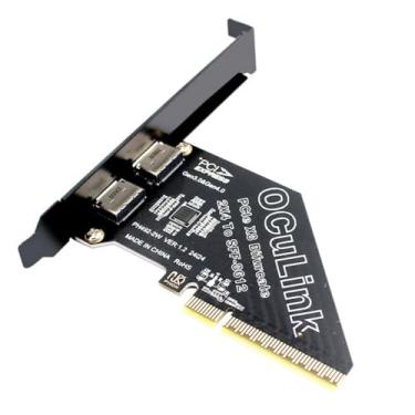 Imagem de CY Adaptador PCI-Express 4.0 PCIE 8X destacável para Dual Oculink SFF-8612 SFF-8611 VROC Raid0 Adaptador para placa gráfica externa U.2 SSD eGPU Dock