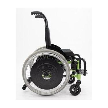 Imagem de Cadeira de rodas infantil Mini K Ortobras, Largura 36cm, Verde oliva