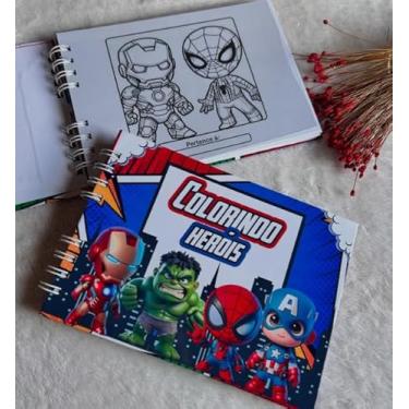 Imagem de Livro Para Colorir Adulto & Infantil Bobby Colorindo Heróis Criatividade e Relaxamento com Arte Divertida, Ilustrações Exclusivas Para Estimular a Mente (Marvel)