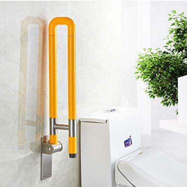 Imagem de Barras de apoio de segurança, barras de apoio dobráveis para banheiro, corrimãos de segurança de aço inoxidável para banheiras e chuveiros, parede antiderrapante