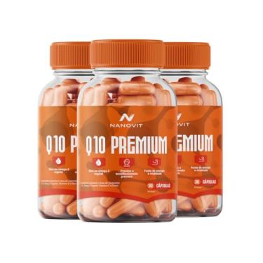 Imagem de Kit 3 Coenzima Q10 100mg + Ômega 3 Vegetal + Zinco + E - Nanovit