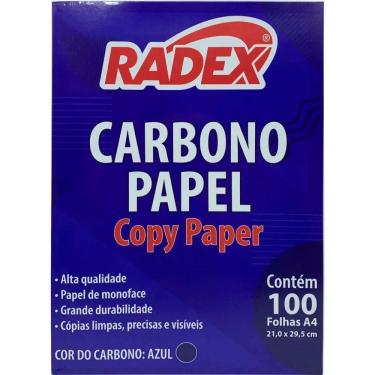 Imagem de Papel Carbono Azul cx c/100 Folhas - Radex