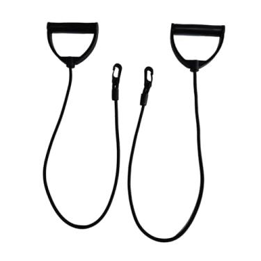 Imagem de oshhni Puxadores para levantamento de peso, 1 par de cabos portáteis fáceis de segurar, corda de tríceps, fixação para exercícios com halteres, academia, Pp