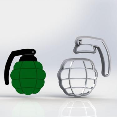 Imagem de Cortador Free Fire Granada Tamanho 5Cm