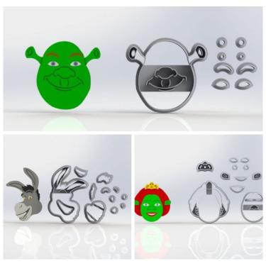 Imagem de Cortador Kit Shrek 3 Modelos Tamanho 6Cm