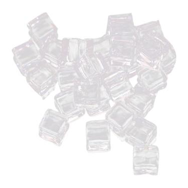 Imagem de TTETTZ 50x Cubos de gelo em miniatura, resina, paisagem, realista para meninos e meninas, colecionáveis, artesanato decorativo, utensílios de mesa para