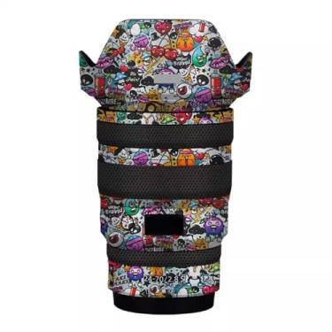 Imagem de Adesivo de câmera antiarranhões com tampa de lente para Nikon z 24-70 mm F2.8S Película protetora decalque protetor corporal 24-70 2,8 (contorno preto brilhante)