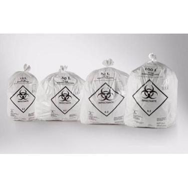 Imagem de Saco de Lixo Infectante 15 Litros Branco - 100 Unidades - Higipack