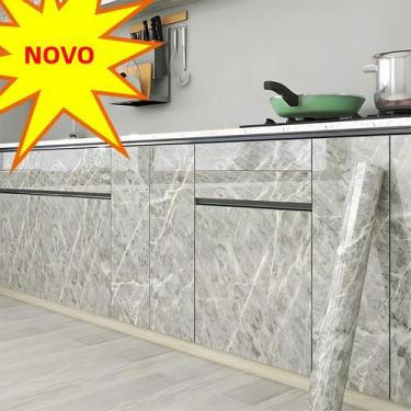 Imagem de Papel De Parede De Mármore À Prova D'água E Óleo De 55cm, Autoadesivo 