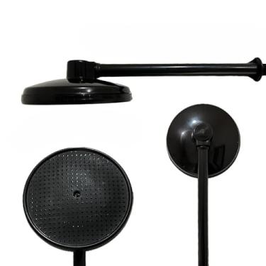 Imagem de Ducha Cromada Chuveiro Frio Chuveirão Quintal Externo Interno Plástico Cano 30cm Rosca 1/2 (170mm PRETA)