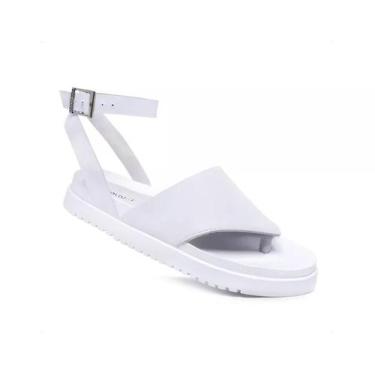 Imagem de Sandália papete  flatform feminina de amarrar conforto - Seven Brasil,