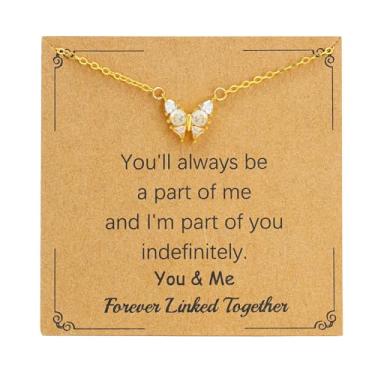 Imagem de SOPIFY Colar feminino com pedra do mês de nascimento de borboleta, dourado, delicado para mãe, filha, irmã, avó, neta, amigas, melhores presentes de pedra do mês de nascimento, Adjustable, Cobre, Sem