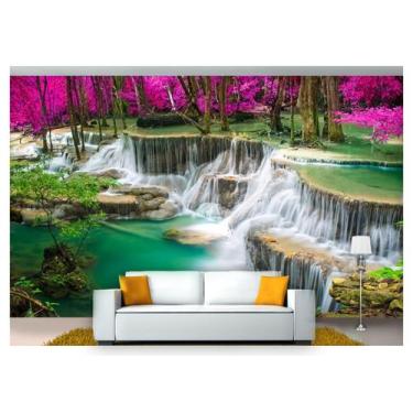 Imagem de Papel De Parede Cachoeira Natureza Mata 3D Nch207 - Você Decora