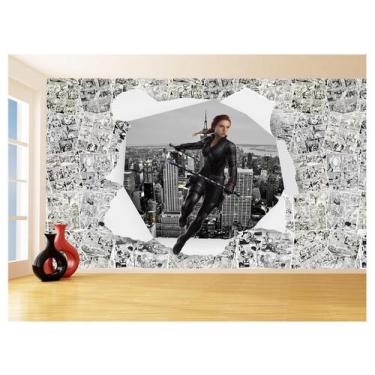 Imagem de Papel De Parede 3D Heróis Página Quadrinhos Hq 3,5M Nhma251 - Você Dec