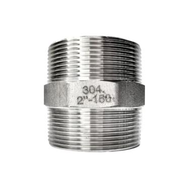 Imagem de Conexão Niple 2 Aço Inox 304 Duplo Sextavado Hexagonal