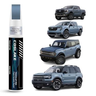 Imagem de COSLAKE Tinta de retoque para carro (Azure Gray Metallic Tri-Coat (G4)) para Ford, kit de reparo de arranhões de pintura de carro, solução rápida e fácil de reparar, caneta removedor de arranhões com