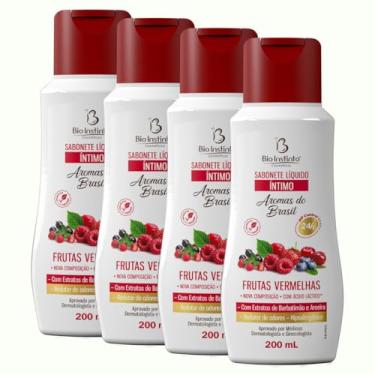 Imagem de 4 UNDs Sabonete Íntimo Líquido Frutas Vermelhas 200ml Bio Instinto (Extrato de Barbatimão e Aroeira)