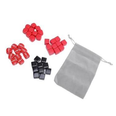 Imagem de Cffuvros 40pcs 16 mm DICE VOID Conjunto, cubos de acrílico de 6 lados com bolsa de armazenamento, dados de cores de resina para redação de bricolage, jogos de educação,