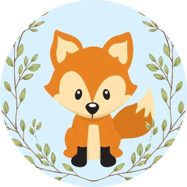 Imagem de Painel Redondo 3D Sublimado Raposinha Frd-1183