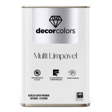 Imagem de Tinta Multi Limpável 21,5 KG - Decor Colors - 000003, Branca
