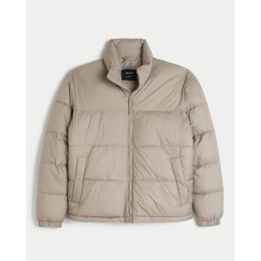 Imagem de Jaqueta Puffer Masculina Hollister Boxy Bege