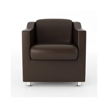 Imagem de Poltrona Bia Decorativa Reforçada Recepção Clinica Salão Sala De Estar Courino