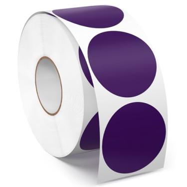 Imagem de Meitaat Rolo de adesivos de círculo roxo de 3,8 cm, 1000 peças, etiquetas autoadesivas de vinil redondas com codificação de cores, à prova d'água, para venda de negócios, escola, escritório, casa