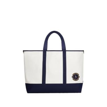 Imagem de Tommy Hilfiger Bolsa feminina de verão, branca/azul marinho, Branco/Azul-marinho, One Size