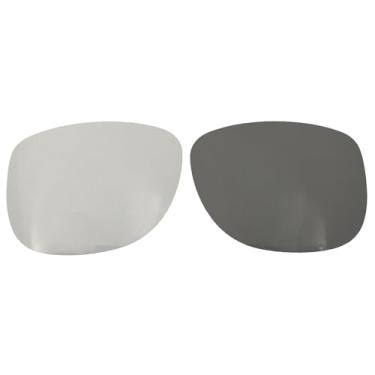 Imagem de Wetnenss Lentes de reposição para óculos de sol Rayban Justin RB4165 (54 mm) / polarizadas de 1,5 mm/fácil de instalar, Fotocrômico transparente, 56.5*34.7mm