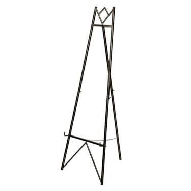 Imagem de OLDRAINBOW Cavaletes De Ferro Ajustáveis Para Artes E Ofícios 58", Suporte Metal Com Corrente Espelho, Chão Exibição Placas Casamento (Bronze)