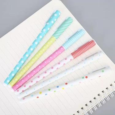 Imagem de LNYMZD Conjunto de 6 peças, novo lindo desenho animado céu estrelado 0,38 mm, conjunto de canetas de gel coloridas kawaii, artigos de papelaria coreana, caneta esferográfica criativa material escolar