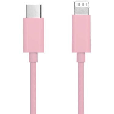 Imagem de Cabo USB C para lightning, certificado Apple, 1m, Rosa, 2Plug - CX 1 UN