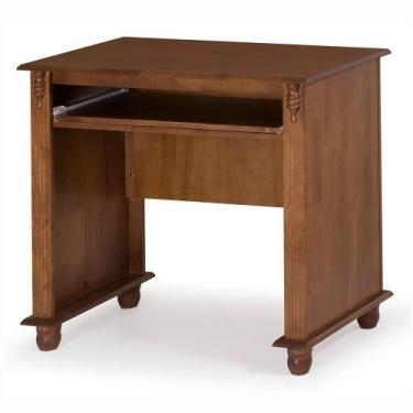 Imagem de Escrivaninha de Madeira 100 cm Antique com Suporte para Teclado - 604-