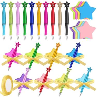 Imagem de Sayglossy Conjunto de 30 canetas esferográficas para estudantes de fim de ano You're a Star, com blocos coloridos autoadesivos de apoio emocional, presentes para formatura, escola, festa de
