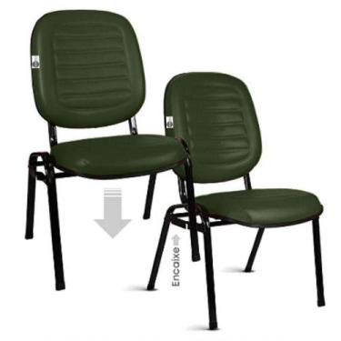 Imagem de 02 Cadeiras Empilhável Para Igrejas Evangélicas Linha Holy Verde - DES