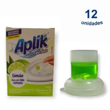 Imagem de Kit 12 Gel Sanitário Adesivo Detergente Odorizador Vaso até 150 Descar