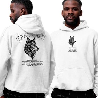 Imagem de Blusa Moletom Com Capuz‎ Lobo Dark Persistence Your Mind-Unissex