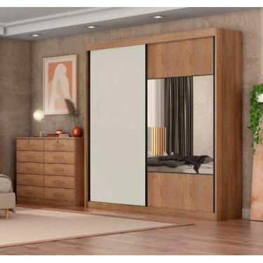 Imagem de Guarda Roupa Versatto Com Espelho Novo Horizonte - Cumaru - Móveis Nov