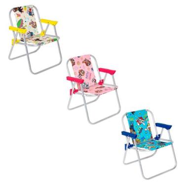 Imagem de Cadeira Infantil em Alumínio Patrulha Canina com Diversas Cores Azul R