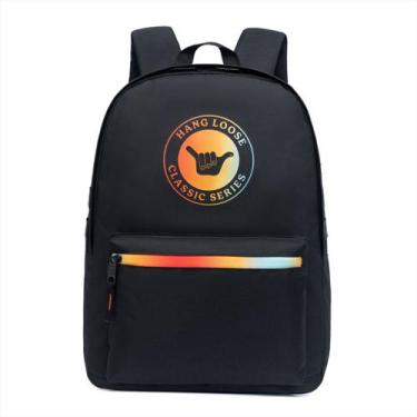 Imagem de Mochila Casual Escolar Faculdade Masculina Resistente - Hang Loose