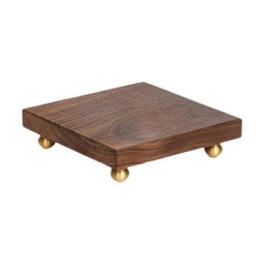 Imagem de predolo Base de madeira para plantas e saboneteira em ambientes internos, 16 cm x 16 cm x 4 cm